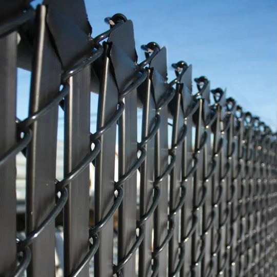 16.4 ft Grey Chain Link Fence Privacy Slats with Fasteners - PE Fence Slats Tape for Chain Link Panels and Privacy Screen