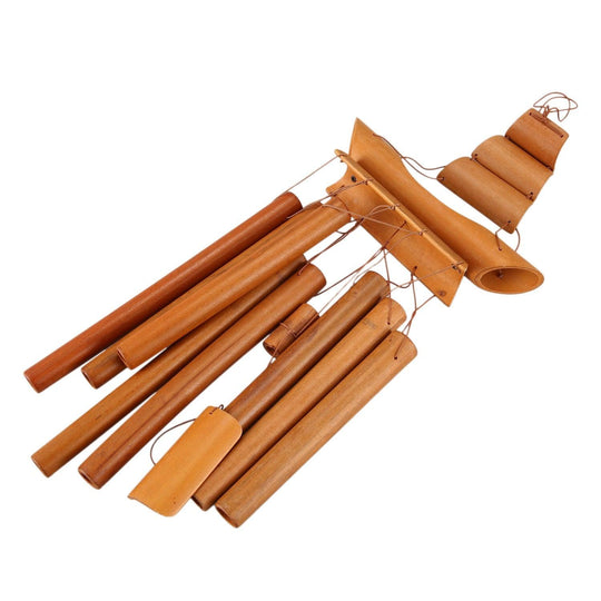 Bamboo Wind Chime - Handmade Natural Bamboo Wind Bell for Outdoor Yard Decor - Large Wooden Wind Chimes for Peaceful Melodies - Unique Home Decoration