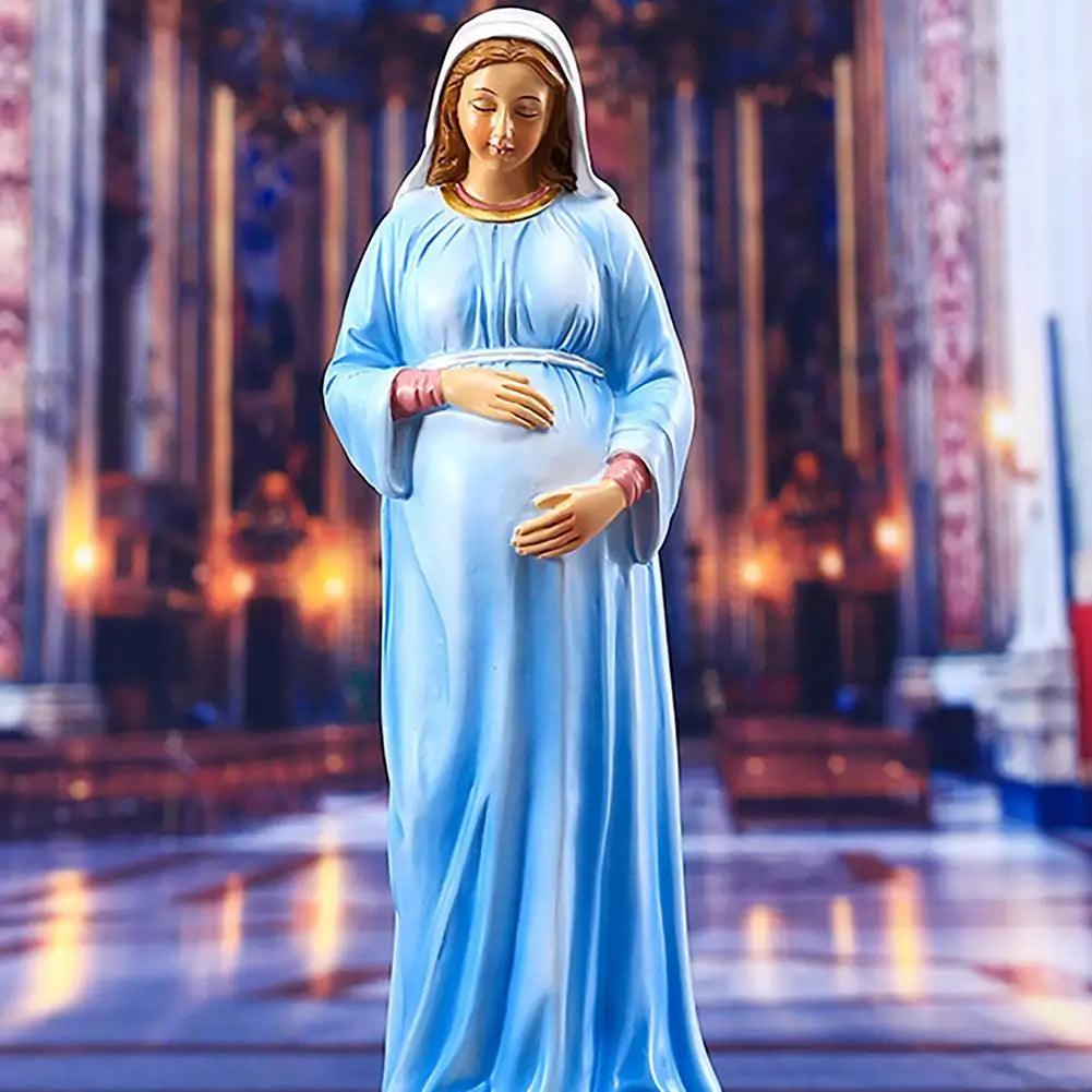 Pregnant Virgin Mary Statue Outdoor Resin Statuette - Blessed Mother Mary Garden Statue