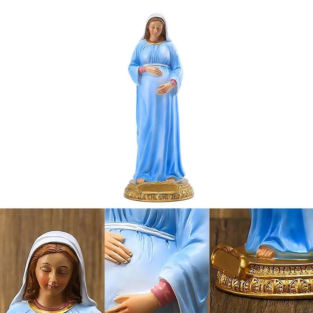 Pregnant Virgin Mary Statue Outdoor Resin Statuette - Blessed Mother Mary Garden Statue