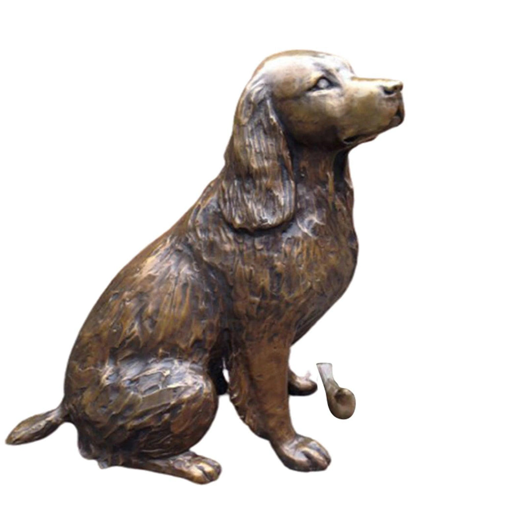 Large Resin Dog Statue - Springer Spaniel Garden Decor Dog Sculpture for Lawn and Yard