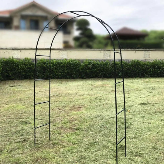 Metal Garden Arch Trellis - Sturdy Iron Wedding Flower Stand, Climbing Plant Support, Decorative Garden Arched Trellises