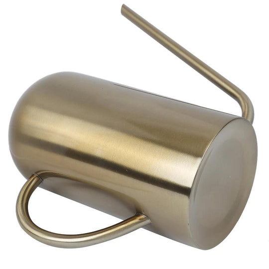 Long Spout Watering Can - 1.5L Stainless Steel Watering Can Garden Watering Port Ideal for Indoor and Outdoor Plants