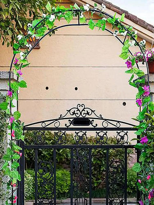 Metal Garden Arch Trellis - Sturdy Iron Wedding Flower Stand, Climbing Plant Support, Decorative Garden Arched Trellises