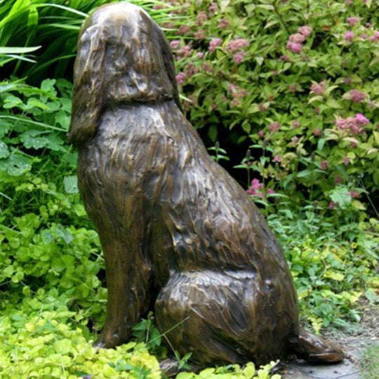 Large Resin Dog Statue - Springer Spaniel Garden Decor Dog Sculpture for Lawn and Yard