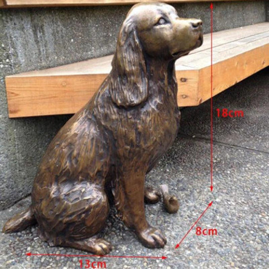 Large Resin Dog Statue - Springer Spaniel Garden Decor Dog Sculpture for Lawn and Yard