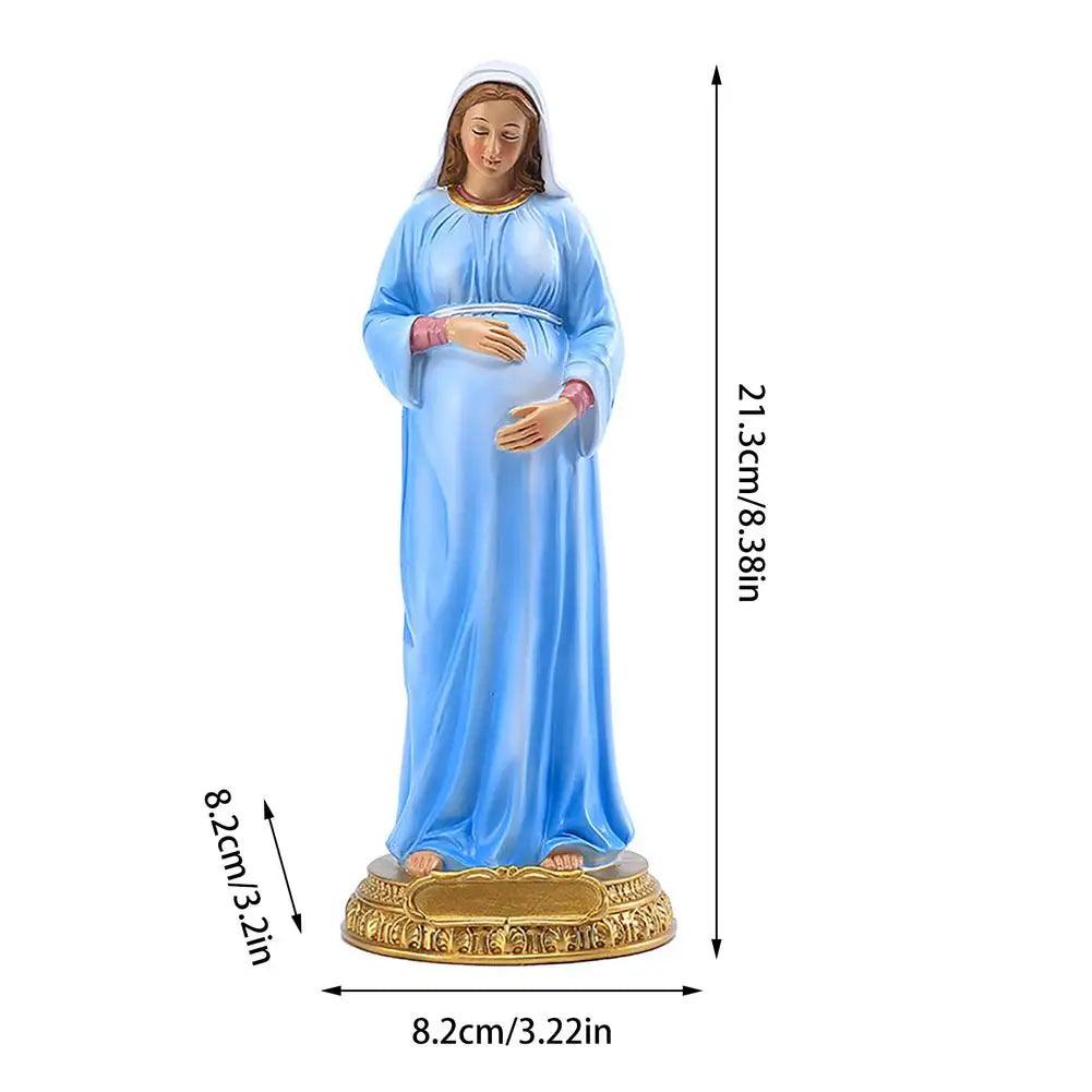 Pregnant Virgin Mary Statue Outdoor Resin Statuette - Blessed Mother Mary Garden Statue