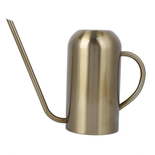 Long Spout Watering Can - 1.5L Stainless Steel Watering Can Garden Watering Port Ideal for Indoor and Outdoor Plants