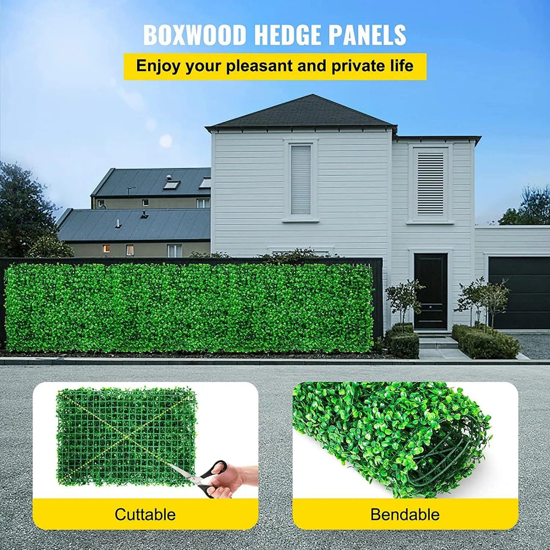 Artificial Grass Wall Panel Boxwood Hedge Backdrop – Greenery Wall Decor, Privacy Screen and Turf Wall for Indoor & Outdoor Use