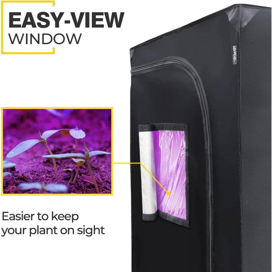 Grow Tent - 31x32x63-Inch Water-Resistant Indoor Hydroponic System with Removable Floor Tray and Observation Window