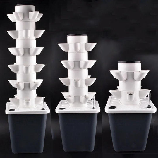 5-Hole Hydroponic Growing System - Vertical Tower Planters for DIY Soilless Cultivation