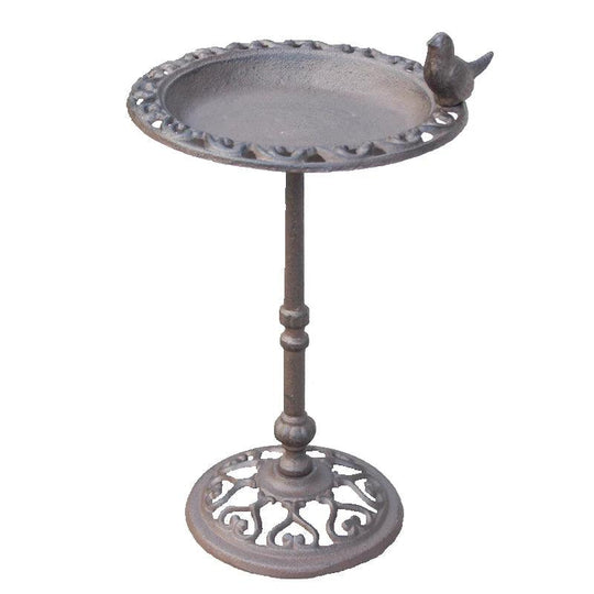 Heavy Duty Bird Feeder Pole with 15" Height and 8.74" Diameter Tray - Retro Style Iron Bird Feeder Pole for Bird Feed