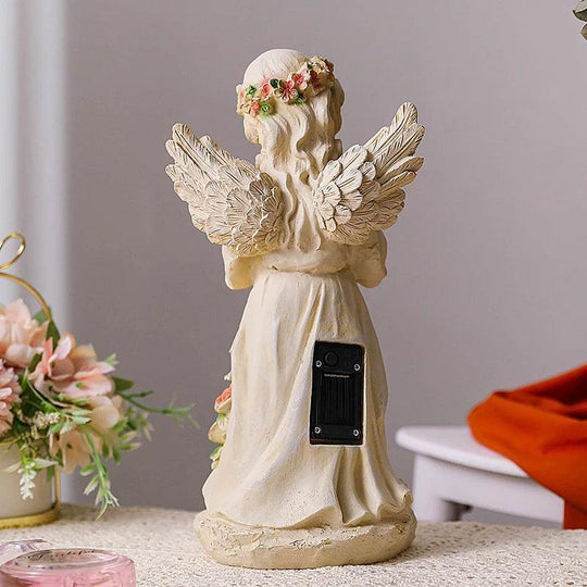 Solar Angel Garden Statue - Large Resin Angel Figurine Lamp for Yard, Garden, and Home Decor