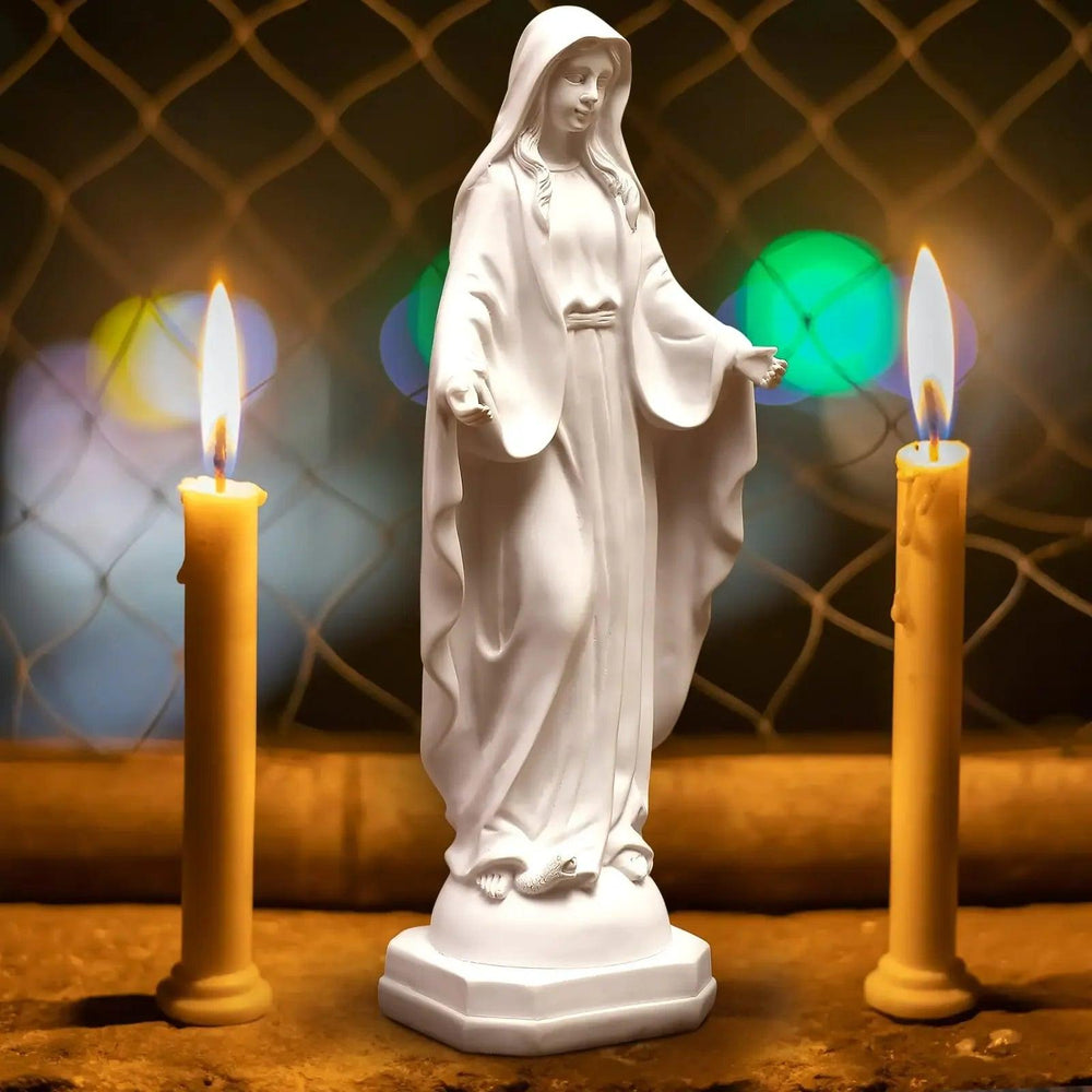 Outdoor Virgin Mary Statue - Blessed Mother Mary Garden Decor 12 Inch, Waterproof & Sun Protection