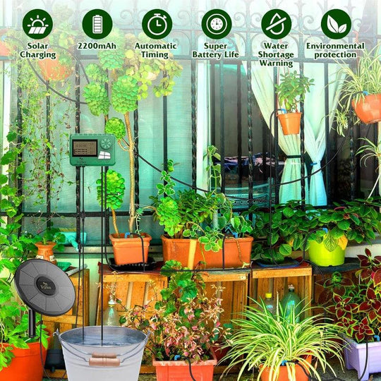 3W DIY Solar Irrigation Kit with 15 Meter Hose – Garden Balcony & Greenhouse Drip Irrigation System