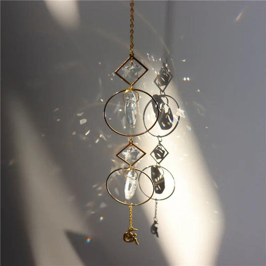 Crystal Suncatchers for Windows & Garden - Exquisite Sun Catcher Prisms with Hanging Crystals