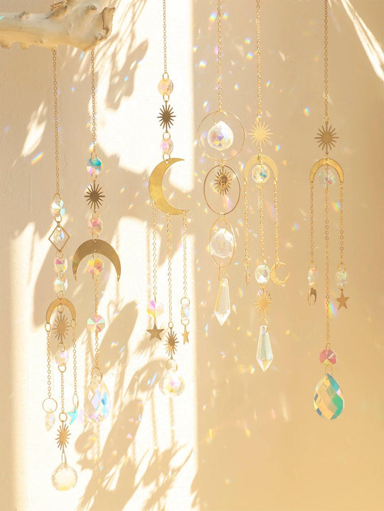 Crystal Suncatcher Prism Rainbow Maker | Sun Catchers & Hanging Crystals for Windows & Gardens