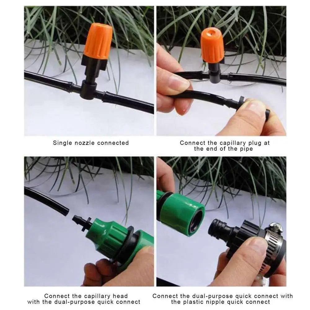 30M -50M Automatic Drip Irrigation System for Garden – Complete Garden Watering Kit with Adjustable Drippers and Timers