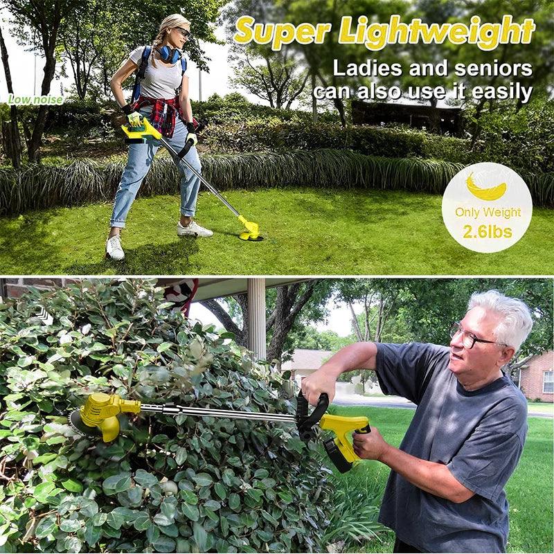 18V Cordless Lawn Mower Handheld Adjustable Electric Grass / Weed / HEDGE Trimmer | Battery Operated Garden Tool