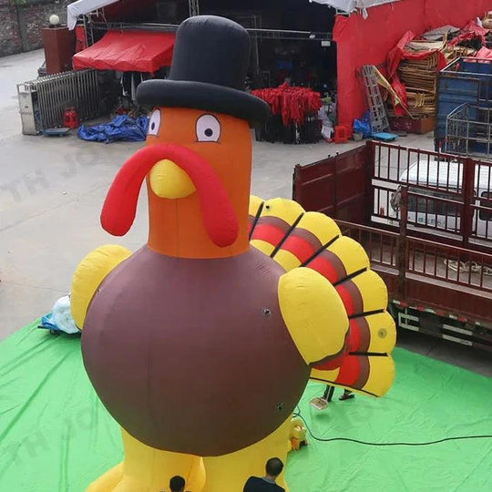 20ft Giant Inflatable Thanksgiving Turkey Yard Decoration - Blow Up Turkey for Outdoor Festivities