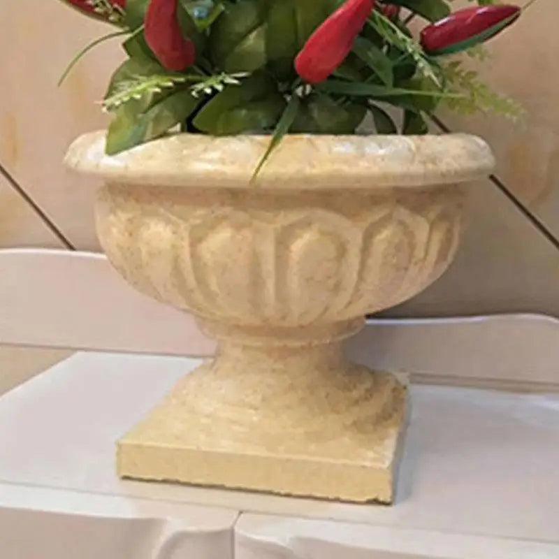 Large Planter Urn Mold for Concrete | Durable Plastic Flower Pot Mold | DIY Garden Urn Planters, Pedestal Planters, Outdoor Use