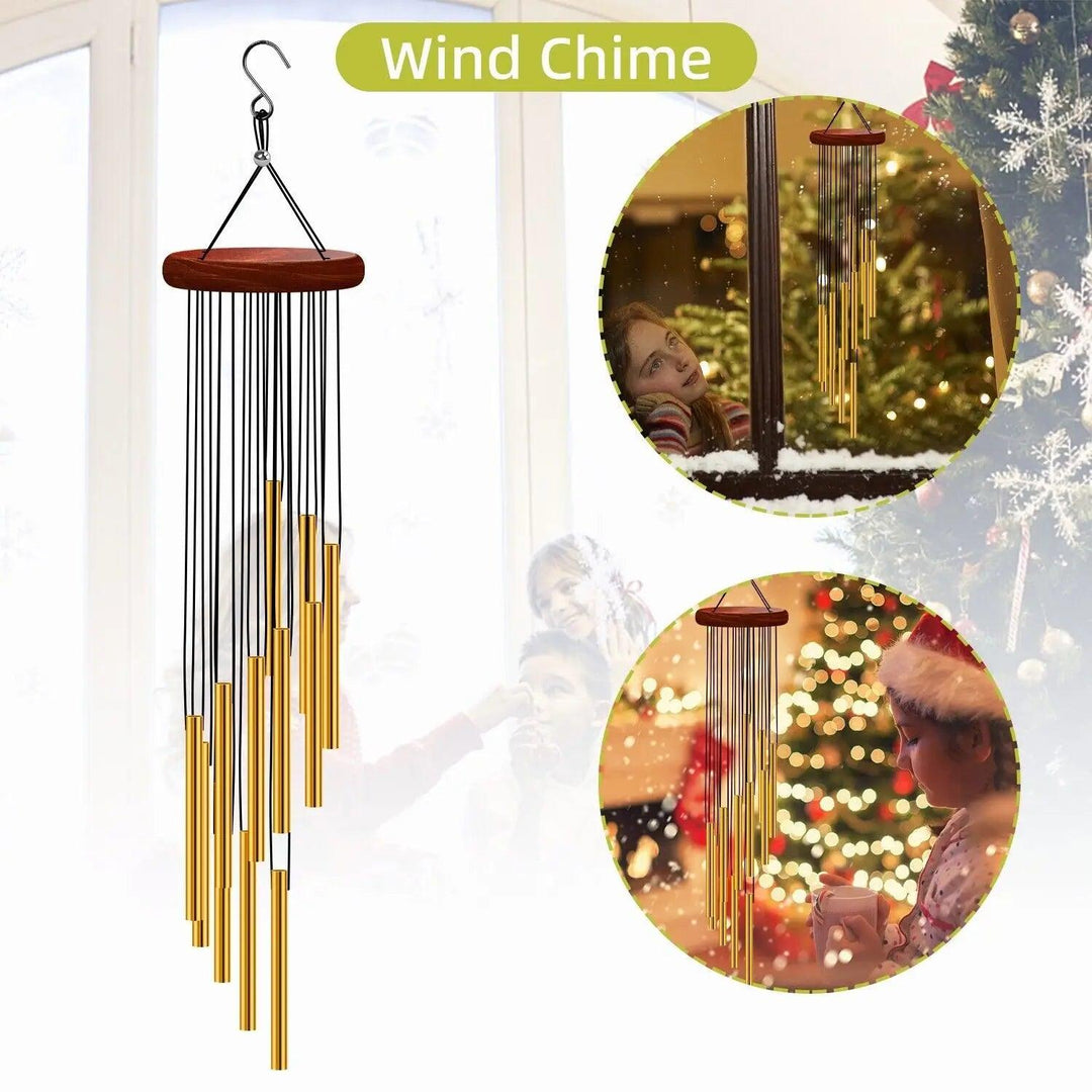 Memorial Wind Chimes for Sympathy, Personalized Corinthian Bells Chimes - Durable Outdoor Decor & Funeral Gifts