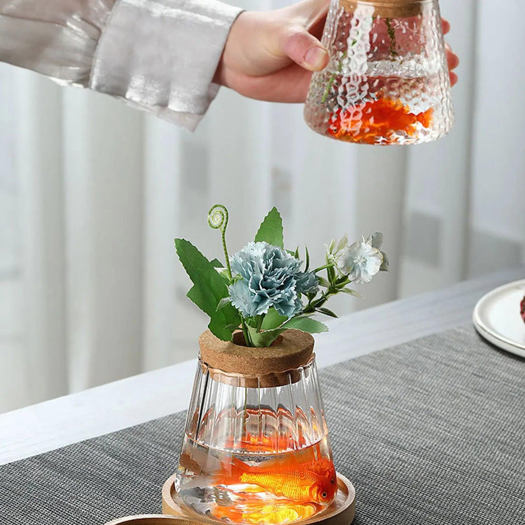 Mini Hydroponic Flower Pot – Transparent Glass Vase for Home Decor and Soilless Planting | Tabletop Planter