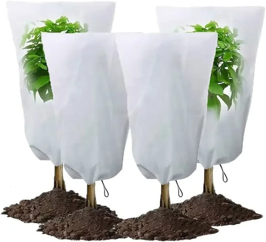 2.62 to 6.56 feet wide X 3.93 to 7.87 feet height Zipper Drawstring Plant Covers for Winter, Frost Protection, Sun Shade & Raised Bed Cover for Garden Plants