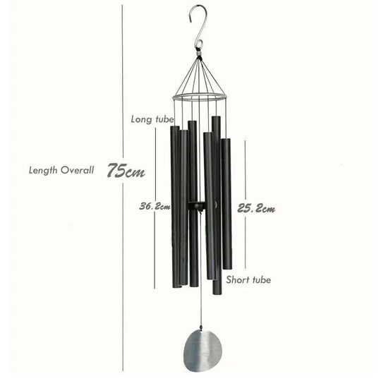 Corinthian Bells Memorial Wind Chimes | 29.5 Inch Large Outdoor Chime with Deep Tone Melody | Personalized Sympathy Chimes for Funeral & Patio Décor