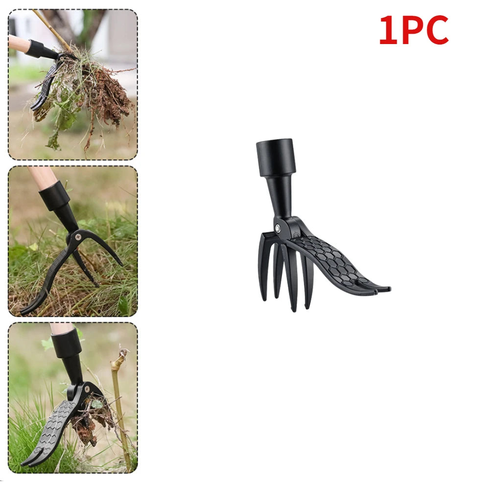 Weeding Head Replacement Claw Tool - Metal Foot Pedal Weed Puller for Stand-Up Gardening and Root Removal