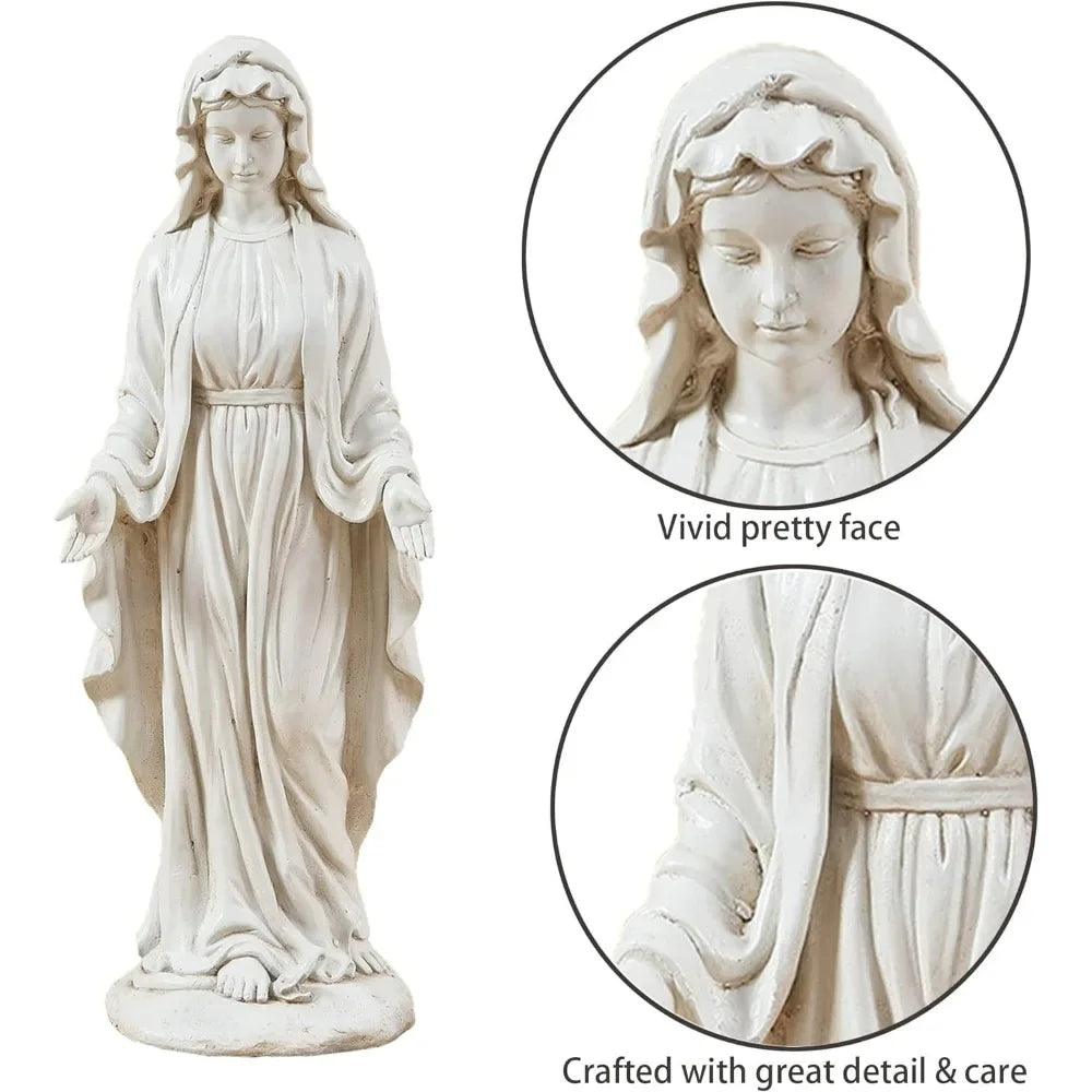 Virgin Mary Statue Outdoor – Religious Garden Sculpture, Blessed Mother Statue, Our Lady of Grace