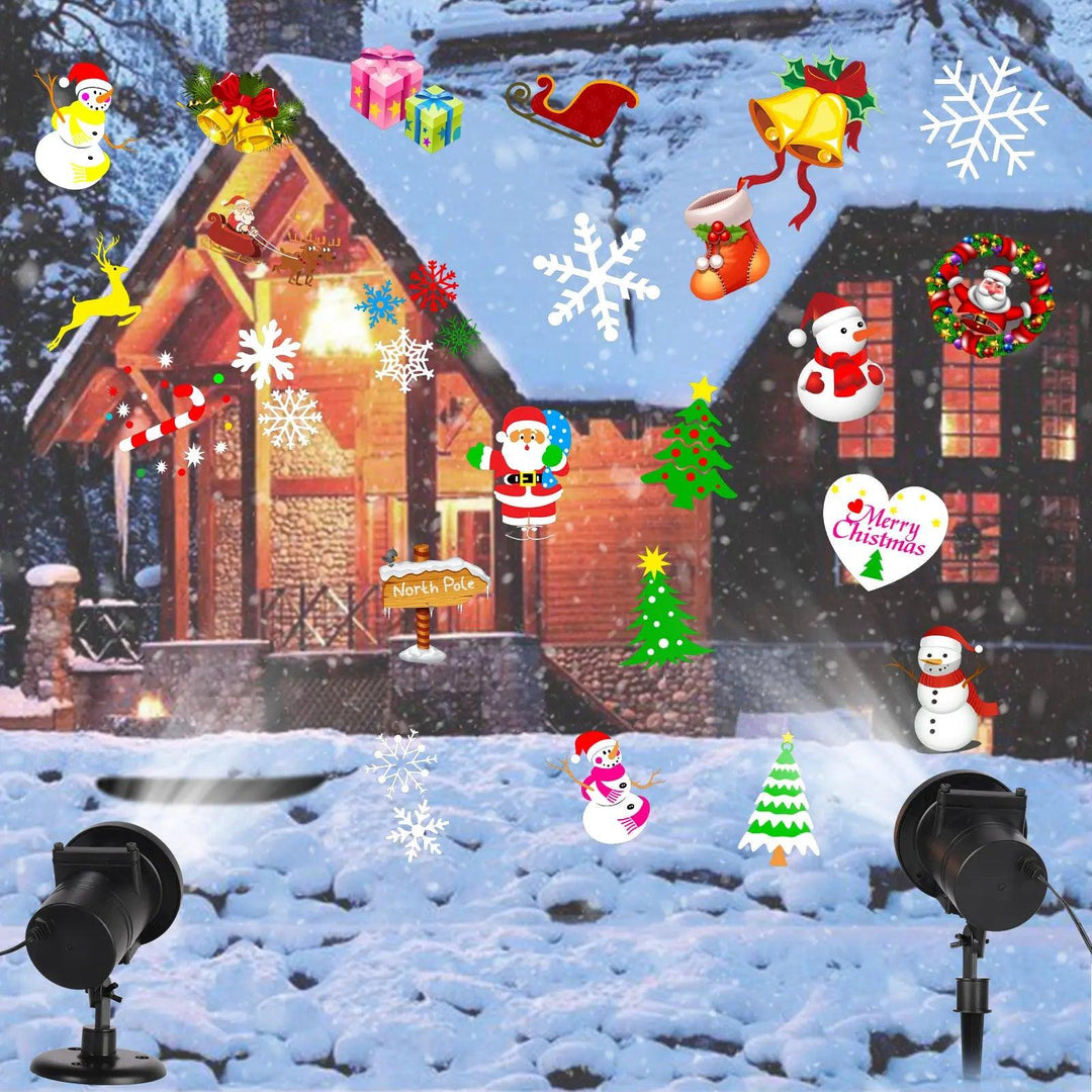 Christmas & Halloween Projector Lights Outdoor | 16 Slides, LED Waterproof | Light Show for Halloween Decorations & Outdoor Displays