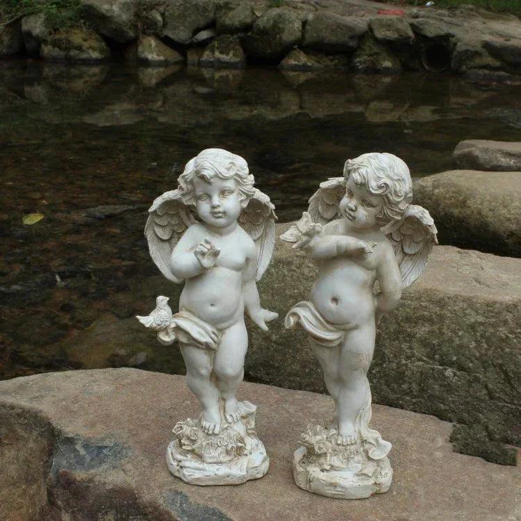 Multiple Outdoor Resin Angel Statues - Garden Decoration, Angel Figurine, and Angel Sculpture