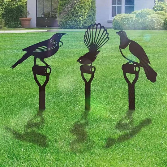 Decorative Metal Garden Stakes - 12" Outdoor Yard Decor, Fairy, Squirrel, Angel, Dragon & Bird Designs, Perfect for Garden Décor & Lawn Art