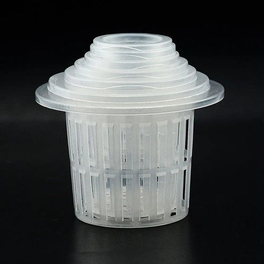 50Pcs Hydroponic Mesh Pots – Transparent Net Cup Baskets for Aeroponic Planting and Soilless Cultivation