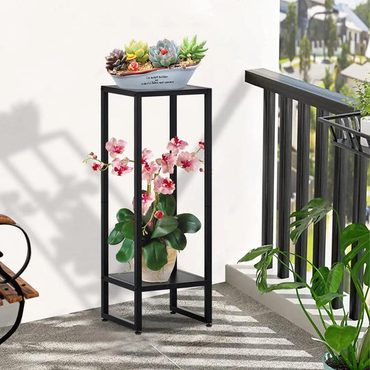 37.4" Tall Plant Pedestal Stand, Black Metal Plant Stand for Large Indoor Plants, Planter Pedestal & Urn, Stylish Pedestal Stands for Home Decor