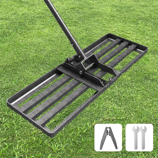 Lawn Leveling Rake with Adjustable Handle – 6.2FT Long Rake Tool for Yard, Garden, and Golf Course, Perfect for Spreading Topsoil, Sand and Fertilizer