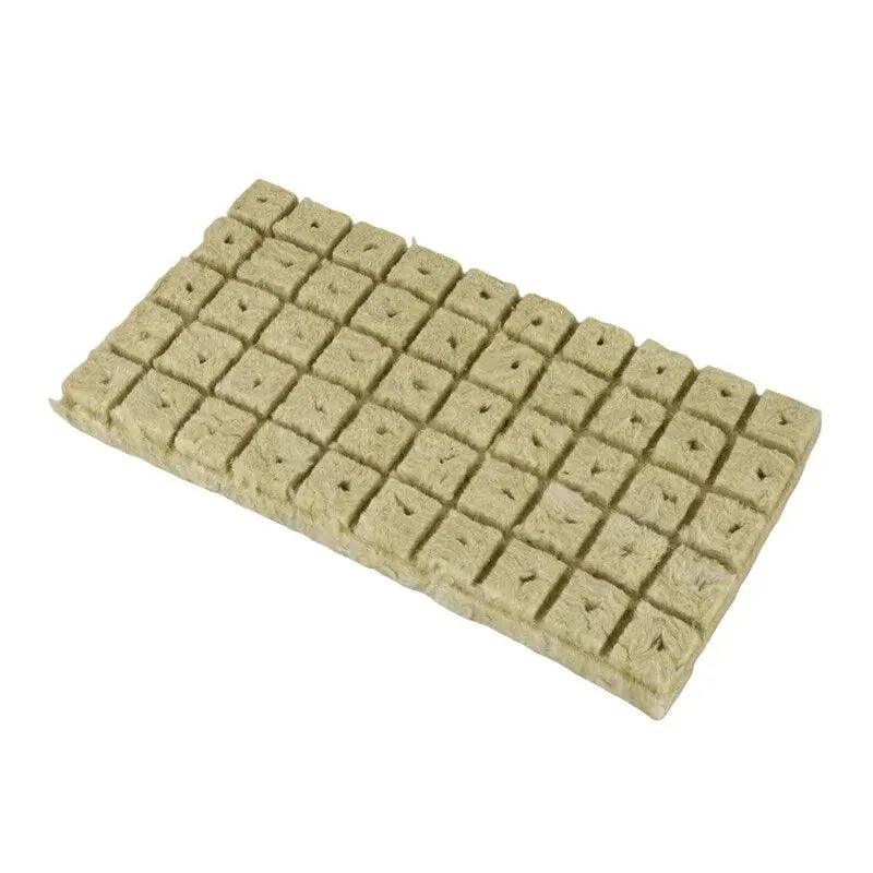 50pcs 25x25mm Stonewool Hydroponic Grow Media Cubes - Soilless Substrate for Seedlings and Plants