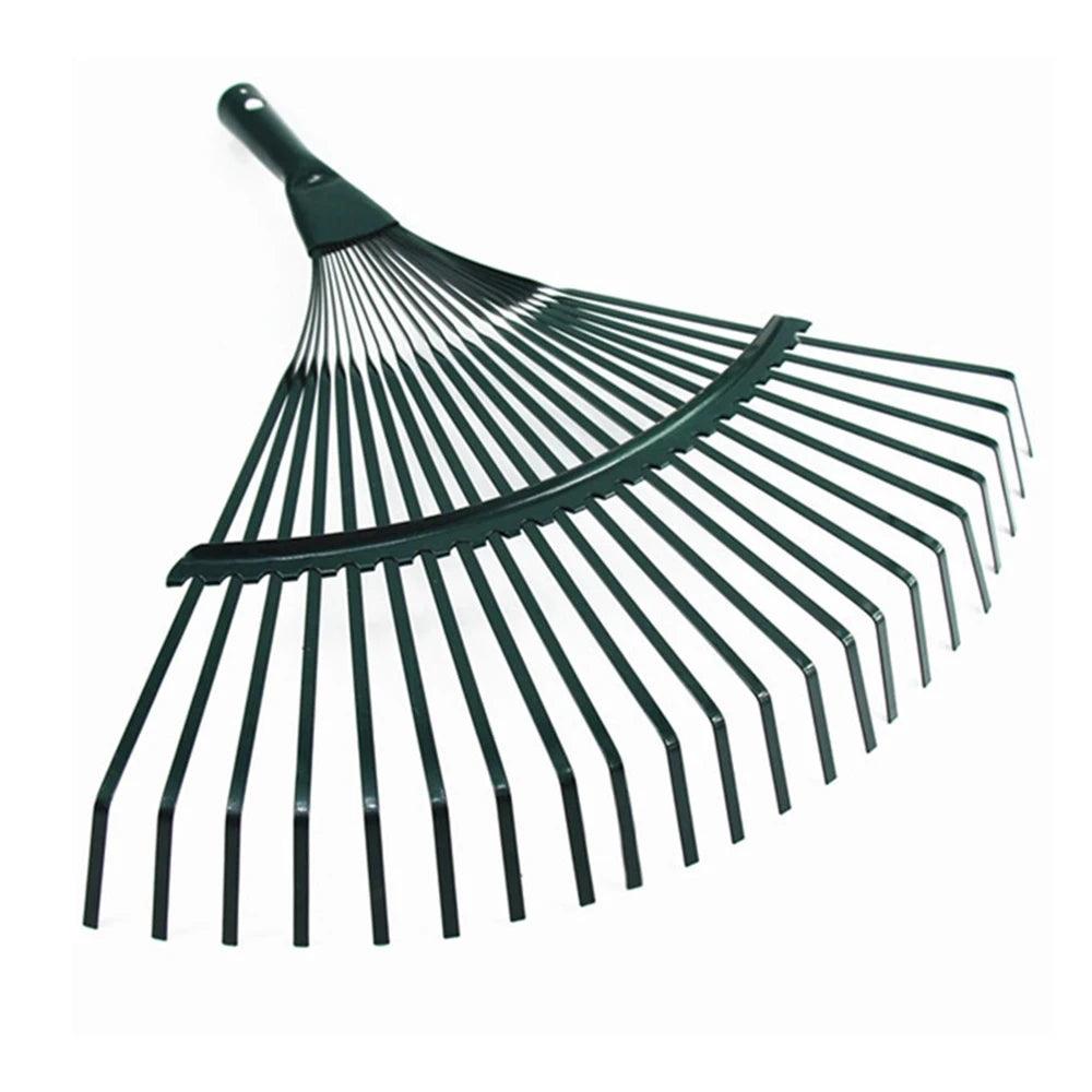 22-Tooth Garden Leaf Rake - High Carbon Steel Farming Rake for Home Garden and Agricultural Use