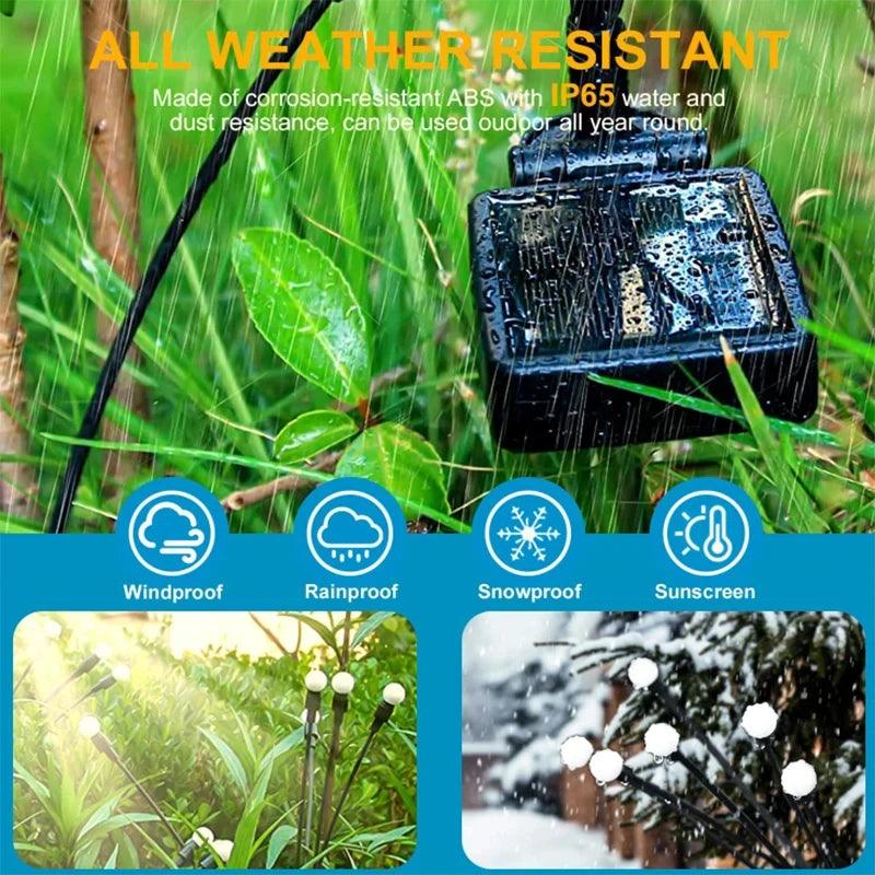 Solar Powered Firefly Lights - 6/8/10 LED Outdoor Swaying Garden Decoration Lights