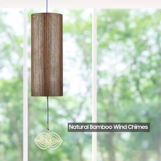 Bamboo Wind Chimes for Outdoor Garden | Natural Bamboo Windbell | Wooden Wind Chimes Meditation Decor | Relaxation & Positive Energy