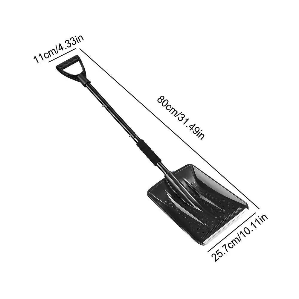 Detachable Aluminum Scoop Shovel for Snow, Ice, Metal Scoop Shovel for Walkways, Gardens and Cars