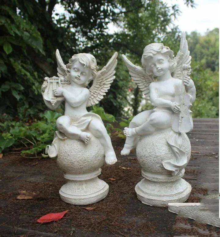 Multiple Outdoor Resin Angel Statues - Garden Decoration, Angel Figurine, and Angel Sculpture