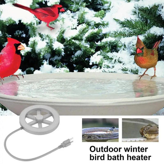 Thermostatically Controlled 70W Bird Bath Heater - Keep Water Ice-Free All Winter, Solar Powered Heated Birdbath Deicer for Birds, Livestock, & Pets