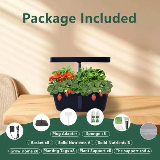 Plant Hydroponic Machine with Lifting Rod – Intelligent Flowerpot with LED Lights for Vegetables, Modern Household Hydroponic System