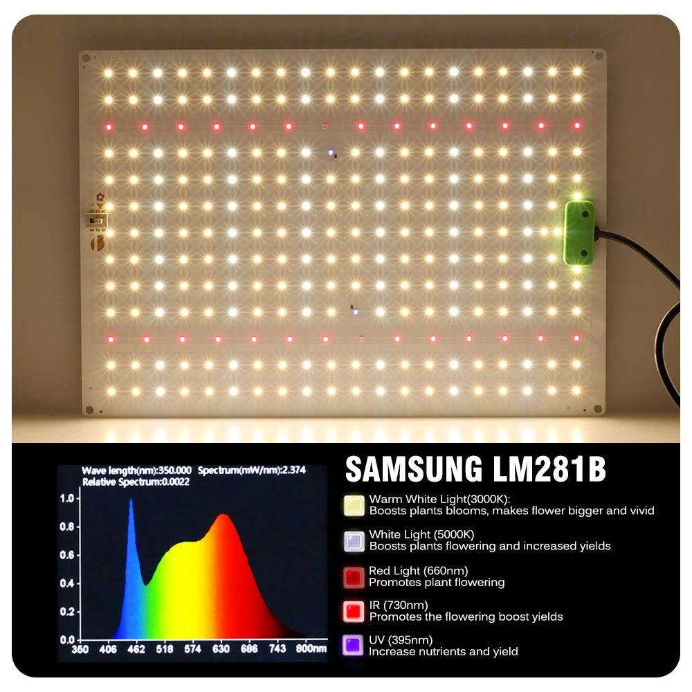 LM281B Quantum LED Grow Light - Full Spectrum Grow Lamp for Hydroponic and Indoor Gardens