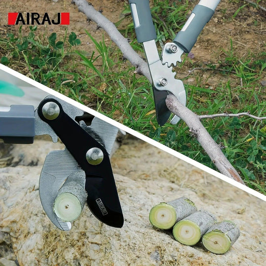 AIRAJ Pruning Shears - Professional Ratchet Pruner for Garden, Bonsai, and Coarse Branches