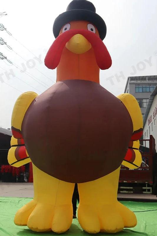 20ft Giant Inflatable Thanksgiving Turkey Yard Decoration - Blow Up Turkey for Outdoor Festivities