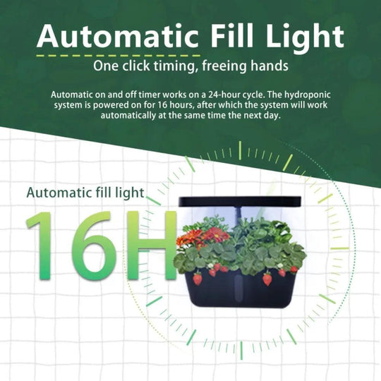 Plant Hydroponic Machine with Lifting Rod – Intelligent Flowerpot with LED Lights for Vegetables, Modern Household Hydroponic System