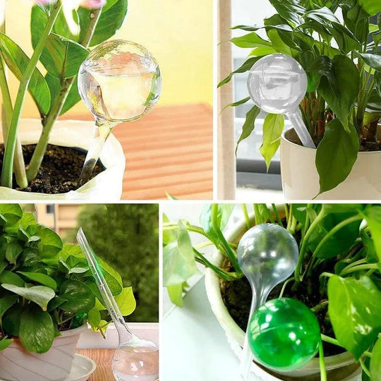 5pcs Water Balls for Plants - Glass Water Globes for Efficient Plant Hydration, Self Watering spikes Plastic Balls for Indoor & Outdoor Flowers